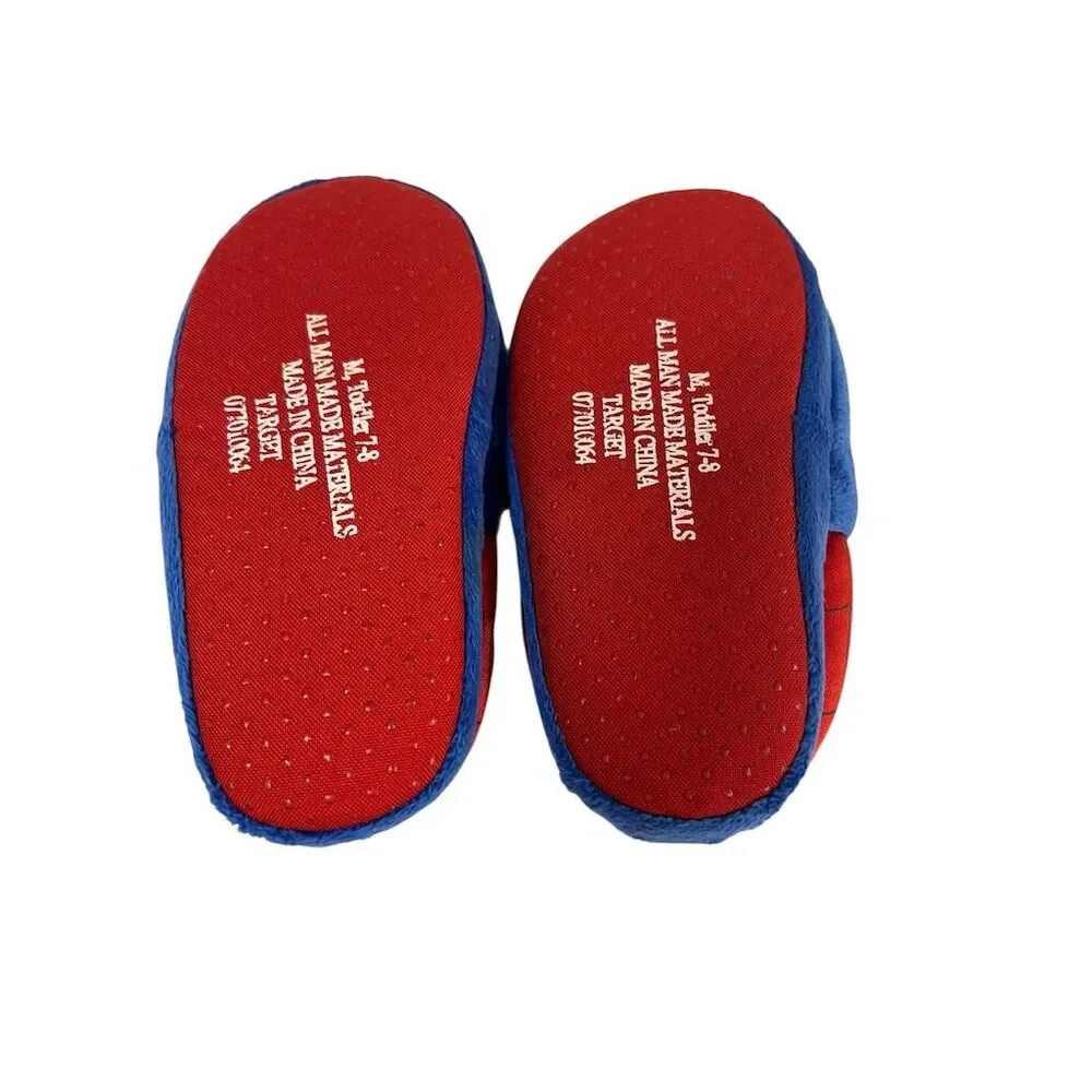 Marvel Spiderman Toddler Boys' Slip-on Slippers Size 7/8 Multicolor